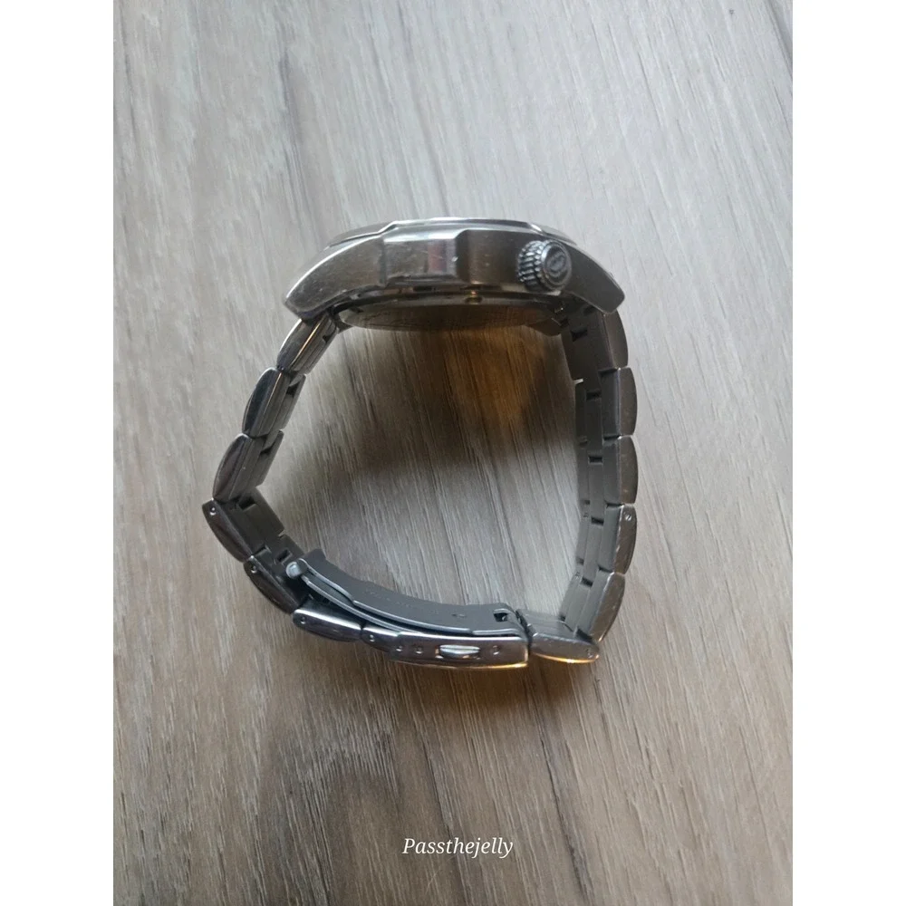 Ecko Unltd Watch Mens ET5039GI Black Textured Dial Stainless‎ Steel Quartz Y2K